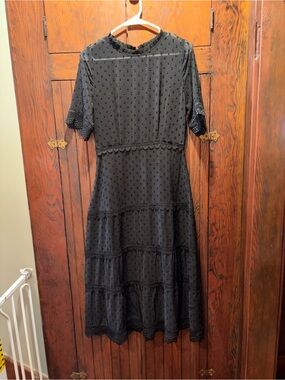 cocktail ready navy blue crochet lace midi dress NWT Lulus Cocktail Ready Navy Blue Crochet Lace Midi Dress-SMALL